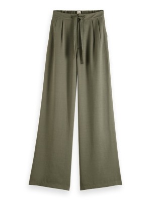 Scotch & Soda Eleni High-rise Weite Leg Pyjama Hose Damen Grün | SN-SAS56846