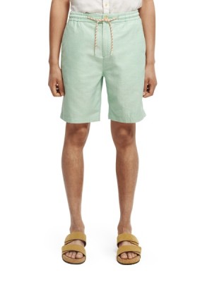 Scotch & Soda Fave Linen-blend Beach Kurze Hose Herren Grün | SN-SAS56643