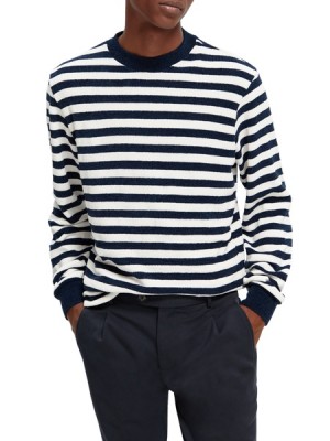 Scotch & Soda Gestreift Crewneck Sweatshirts Herren Mehrfarbig | SN-SAS56423