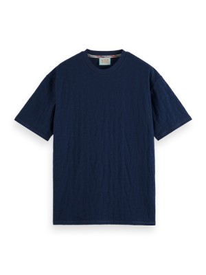 Scotch & Soda Jacquard T-Shirt Herren Grau | SN-SAS56471
