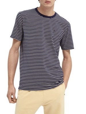Scotch & Soda Klassische Gestreift T-Shirt Herren Mehrfarbig | SN-SAS56445