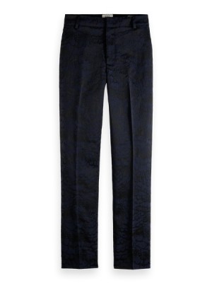 Scotch & Soda Lowry Feather Jacquard Hose Damen Navy | SN-SAS56852