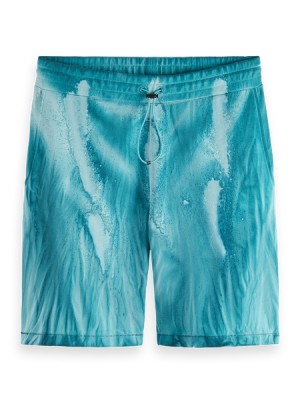 Scotch & Soda Oil-dye Sweat Kurze Hose Herren Blau | SN-SAS56631