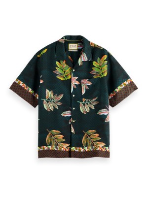 Scotch & Soda Placed Printed Tencel Hemd Herren Blumen | SN-SAS56507