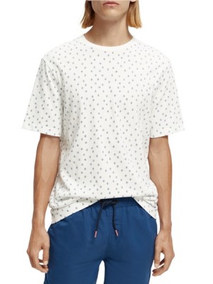 Scotch & Soda Regular Fit Printed Organic T-Shirt Herren Mehrfarbig | SN-SAS56452