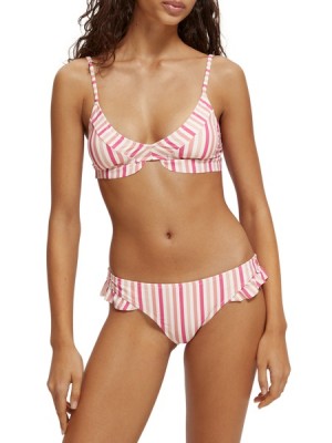 Scotch & Soda Ruffled Bikini Badeanzug Damen Mehrfarbig | SN-SAS56887