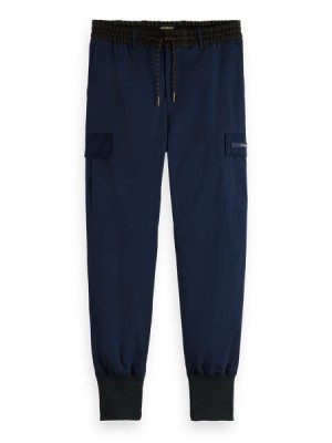 Scotch & Soda Seasonal - Contrast Trimmed Cargo Hose Herren Grau | SN-SAS56600