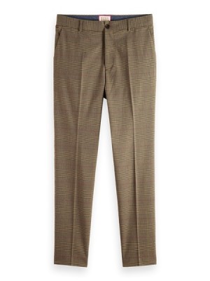Scotch & Soda Seasonal - Slim Tapered Yarn-dyed Check Hose Herren Grau Braun | SN-SAS56604