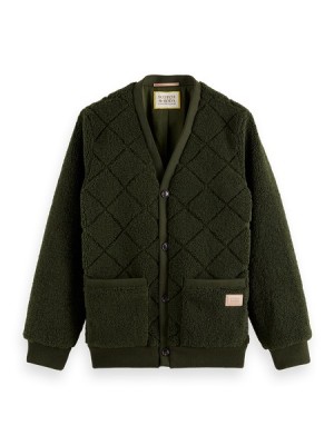Scotch & Soda Shearling Jacken Herren Grün | SN-SAS56613
