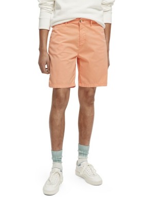 Scotch & Soda Stuart Garment-dyed Pima Baumwoll Kurze Hose Herren Weiß | SN-SAS56647