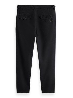 Scotch & Soda The Drift - Regular Tapered-fit Twill Hose Herren Schwarz | SN-SAS56575