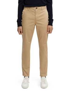Scotch & Soda The Stuart Regular Slim Fit Organic Baumwoll Hose Herren Braun | SN-SAS56563