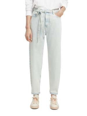 Scotch & Soda The Tide High-rise Balloon Fit Jeans Damen Weiß | SN-SAS56829