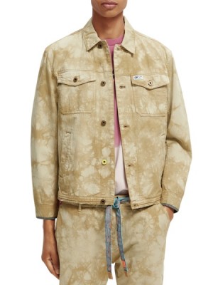 Scotch & Soda Tie-dye Denim Trucker Jacken Herren Mehrfarbig | SN-SAS56617