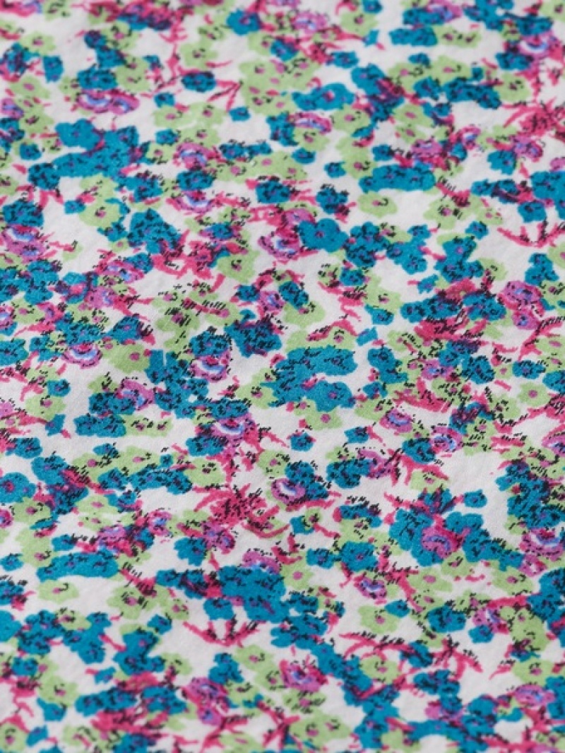 Scotch & Soda Allover Flower Print Hemd Herren Grün Blumen | SN-SAS56512
