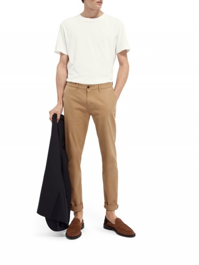 Scotch & Soda Basic T-Shirt Herren Weiß | SN-SAS56468