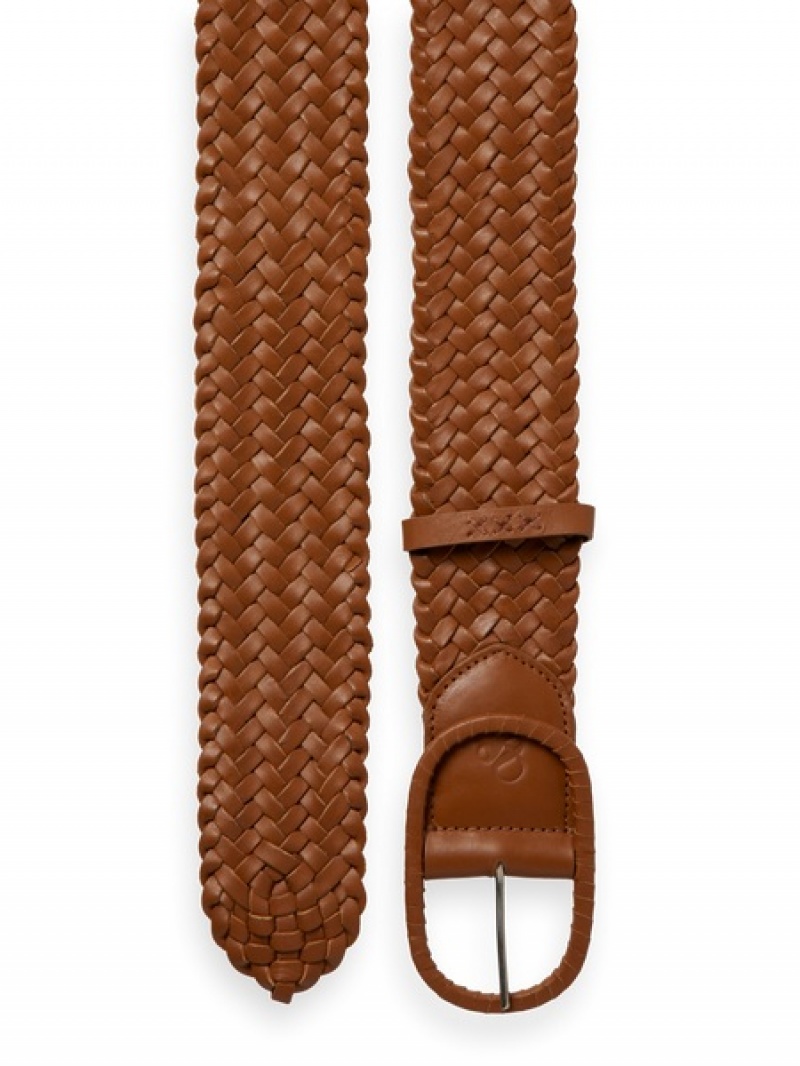 Scotch & Soda Braided Taille Gürtel Damen Braun | SN-SAS56906