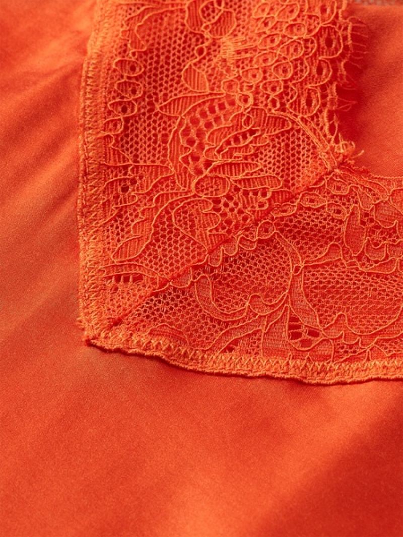 Scotch & Soda Camisole With Spitze Detail Oberteile Damen Rot | SN-SAS56750