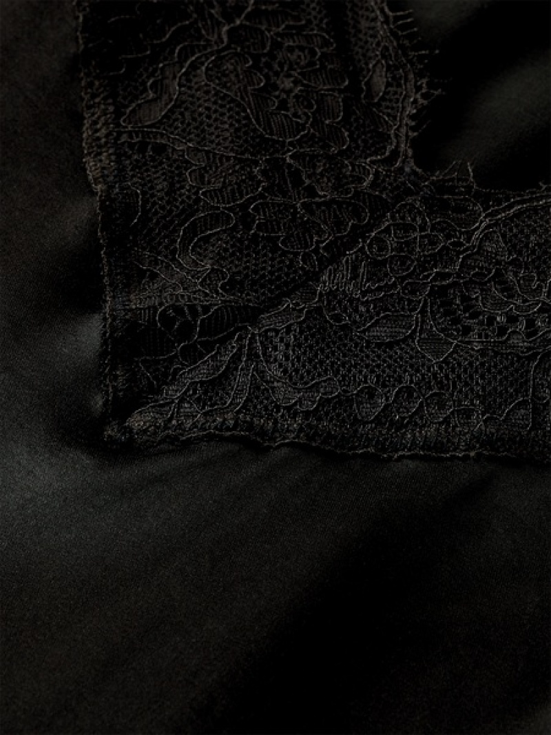 Scotch & Soda Camisole With Spitze Detail Oberteile Damen Schwarz | SN-SAS56752
