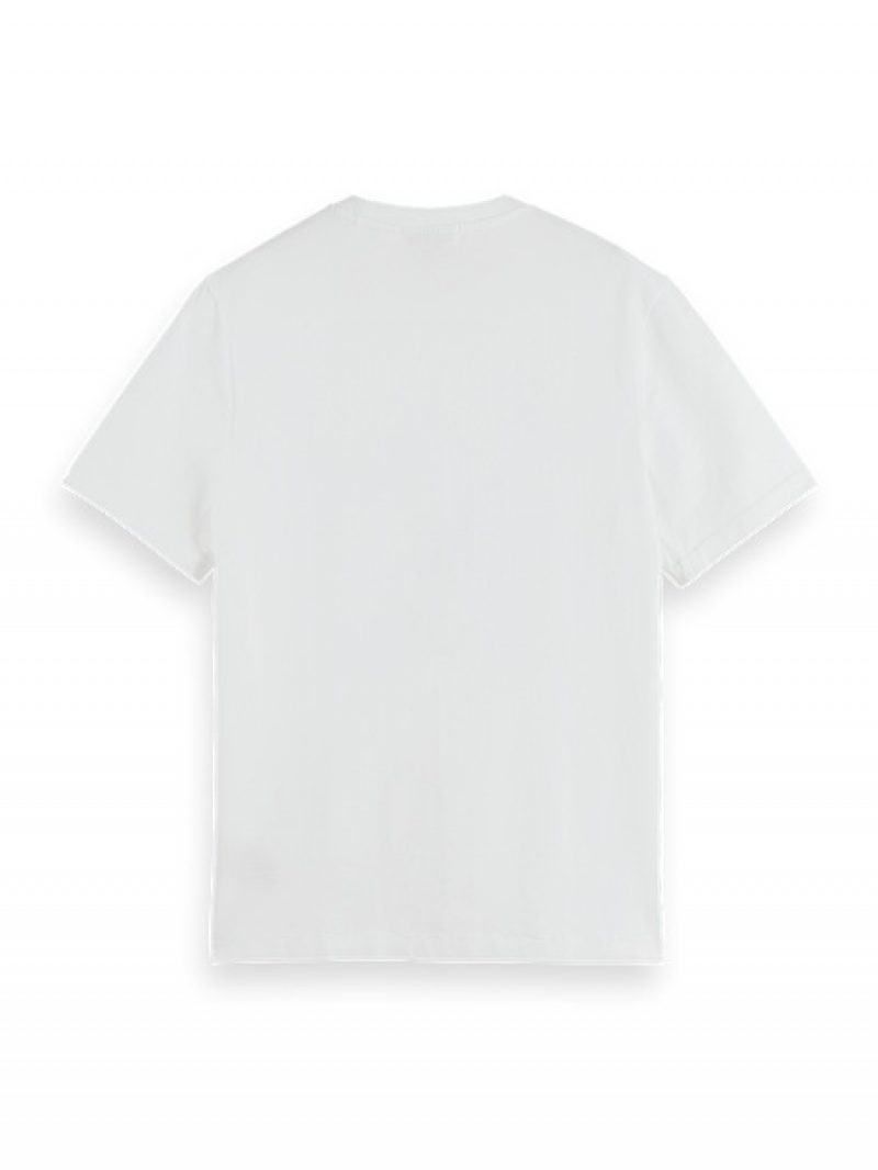 Scotch & Soda Day To Night Aw T-Shirt Herren Weiß | SN-SAS56494