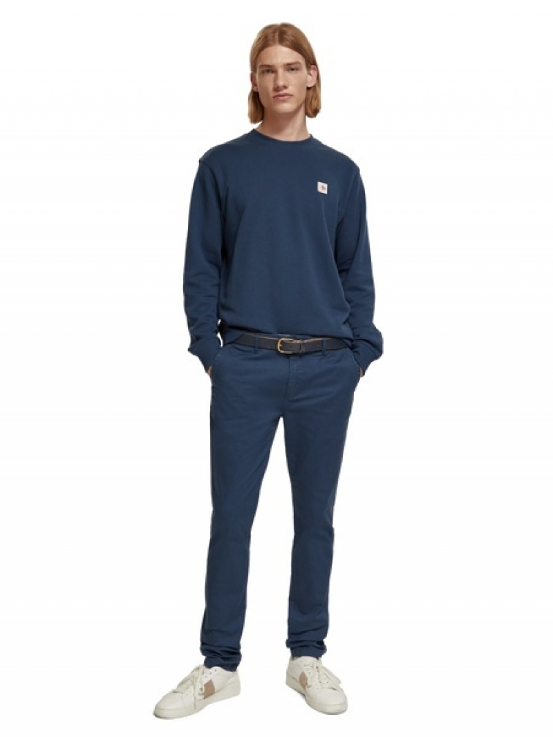 Scotch & Soda Essentials - Mott Super Slim-fit Stretch Twill Hose Herren Blau | SN-SAS56601