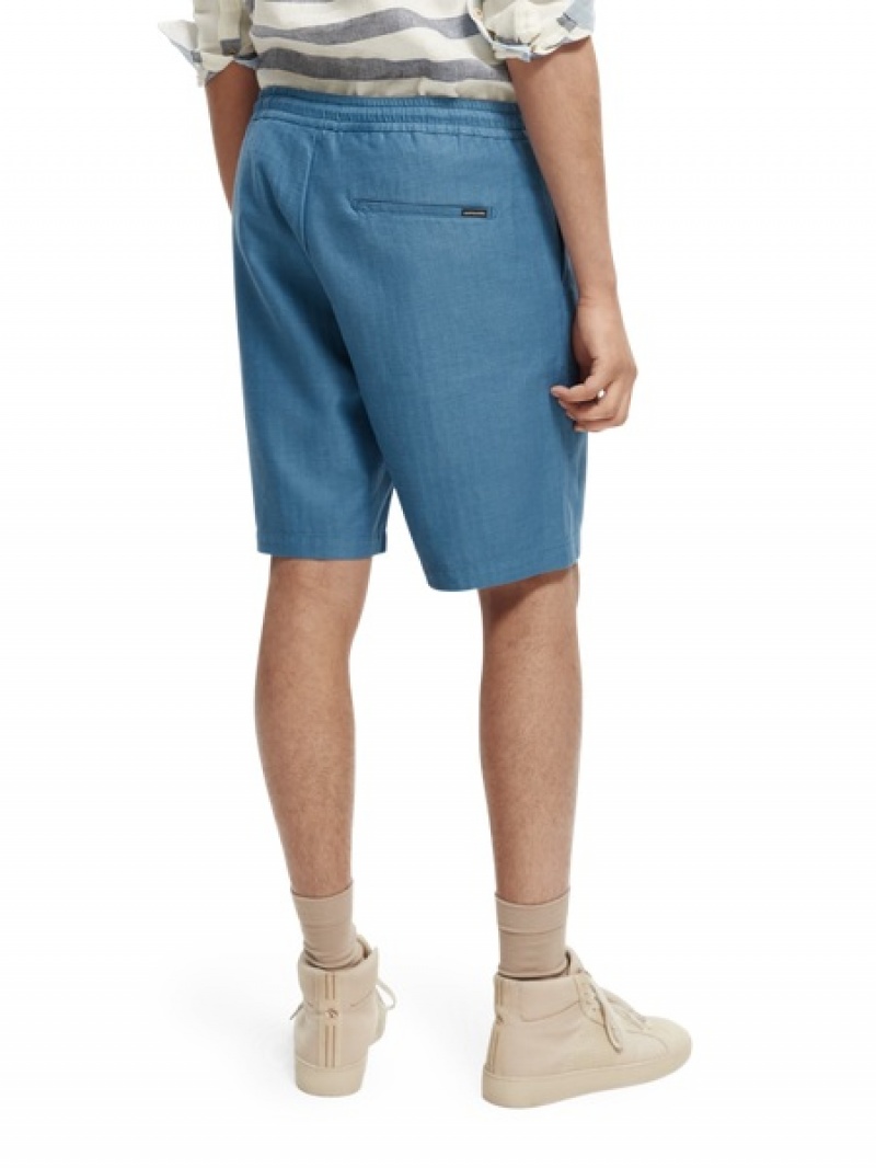 Scotch & Soda Fave Linen-blend Beach Kurze Hose Herren Grau | SN-SAS56644