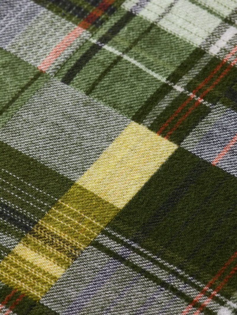 Scotch & Soda Flannel Check Hemd Herren Grün | SN-SAS56509