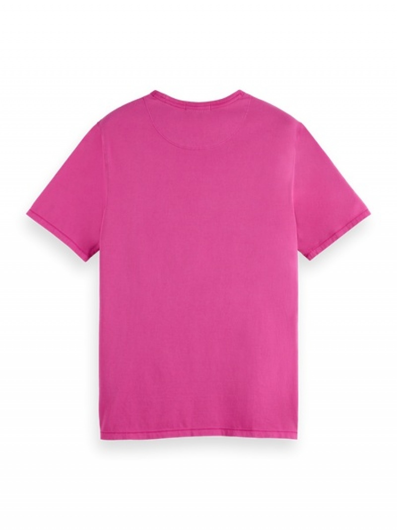 Scotch & Soda Garment Dye Pocket T-Shirt Herren Rosa | SN-SAS56448