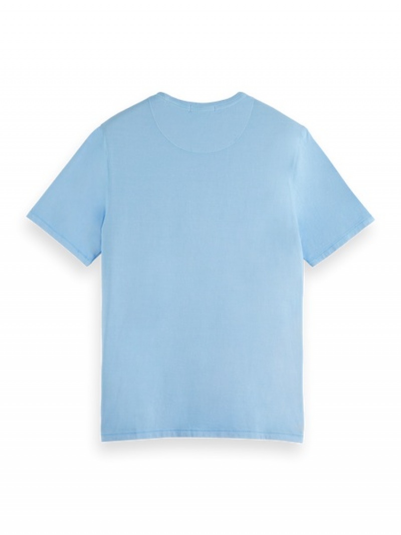 Scotch & Soda Garment Dye Pocket T-Shirt Herren Blau | SN-SAS56450
