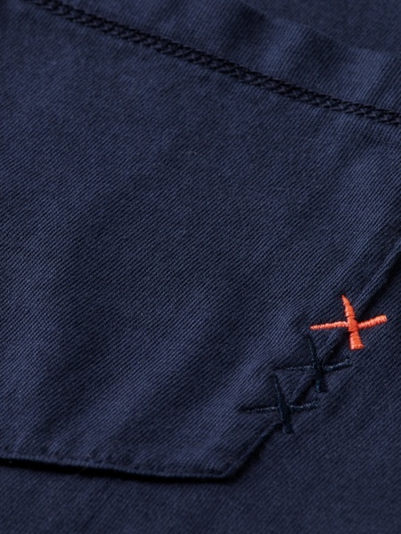 Scotch & Soda Garment Dye Pocket T-Shirt Herren Navy | SN-SAS56451