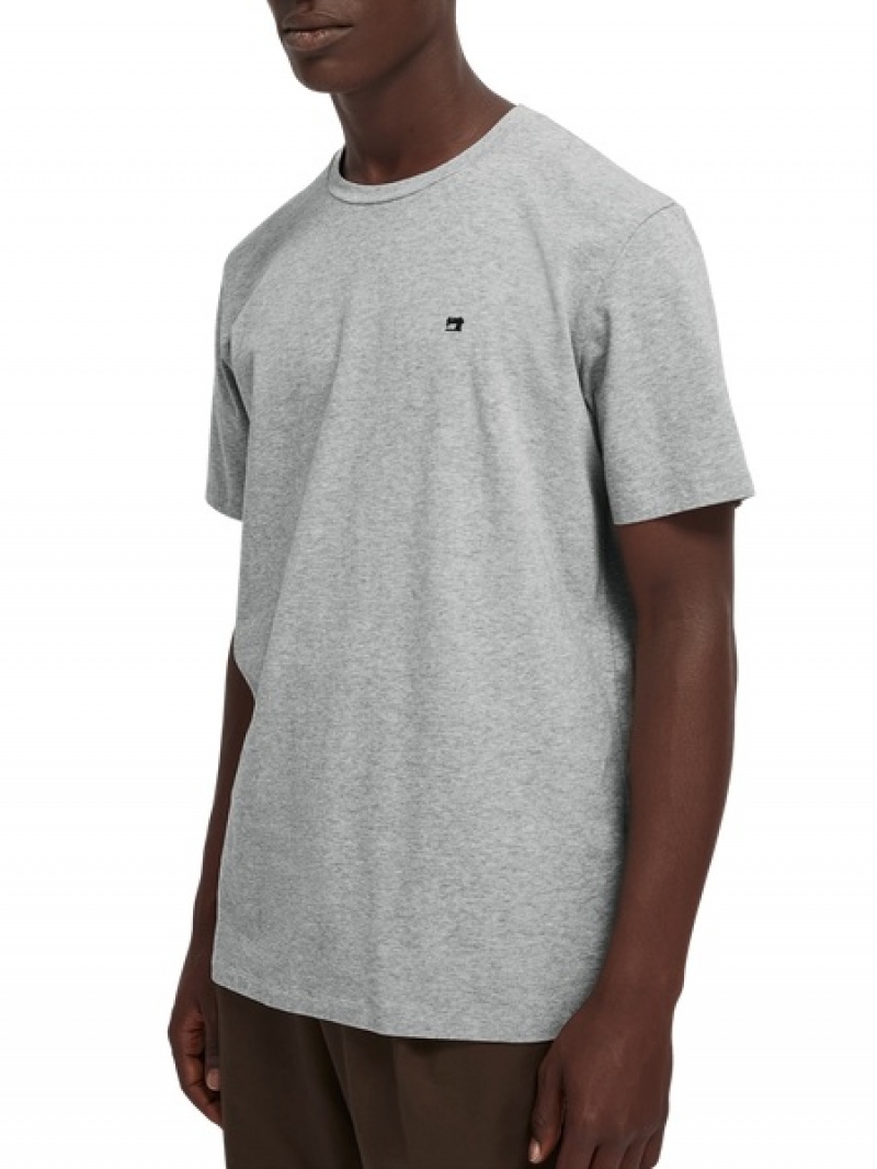 Scotch & Soda Klassische T-Shirt Herren Grau | SN-SAS56463