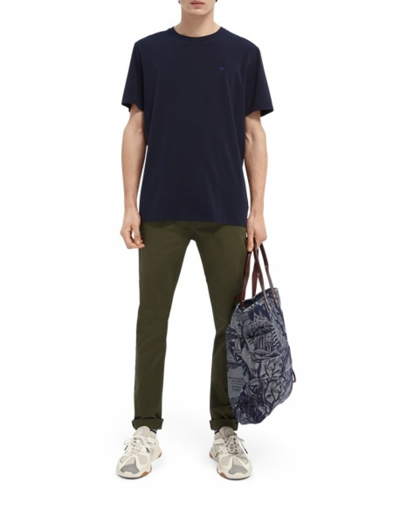 Scotch & Soda Klassische T-Shirt Herren Navy | SN-SAS56464