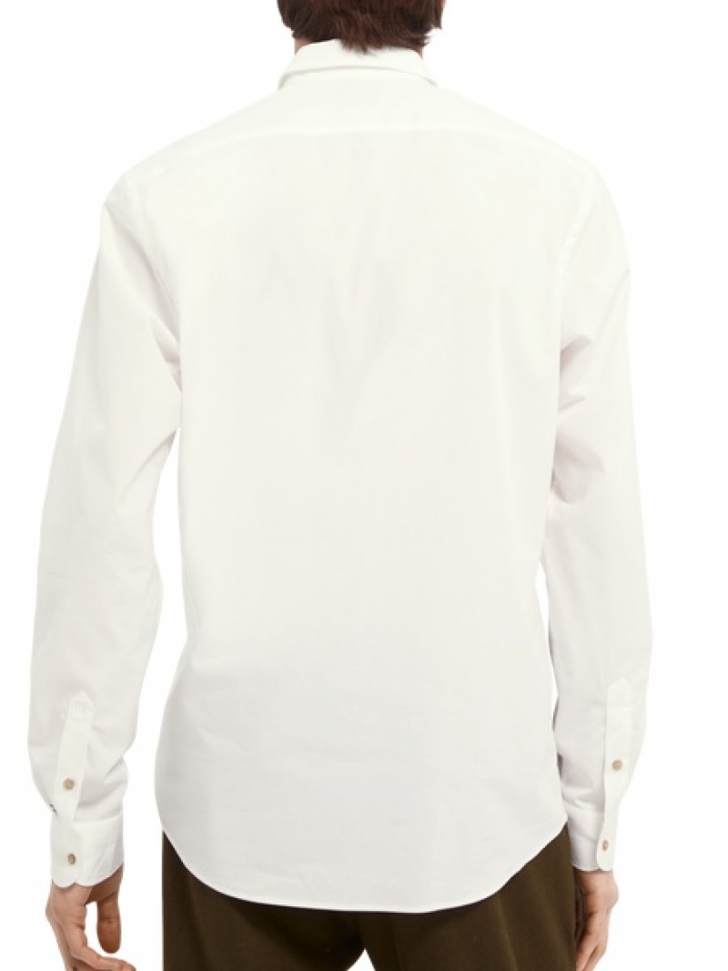 Scotch & Soda Klassische | Relaxed Fit Hemd Herren Weiß | SN-SAS56520