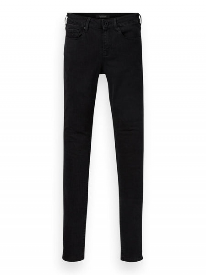 Scotch & Soda La Bohemienne - Precious Rock | Mid Rise Schlank Fit Jeans Damen Schwarz | SN-SAS56835