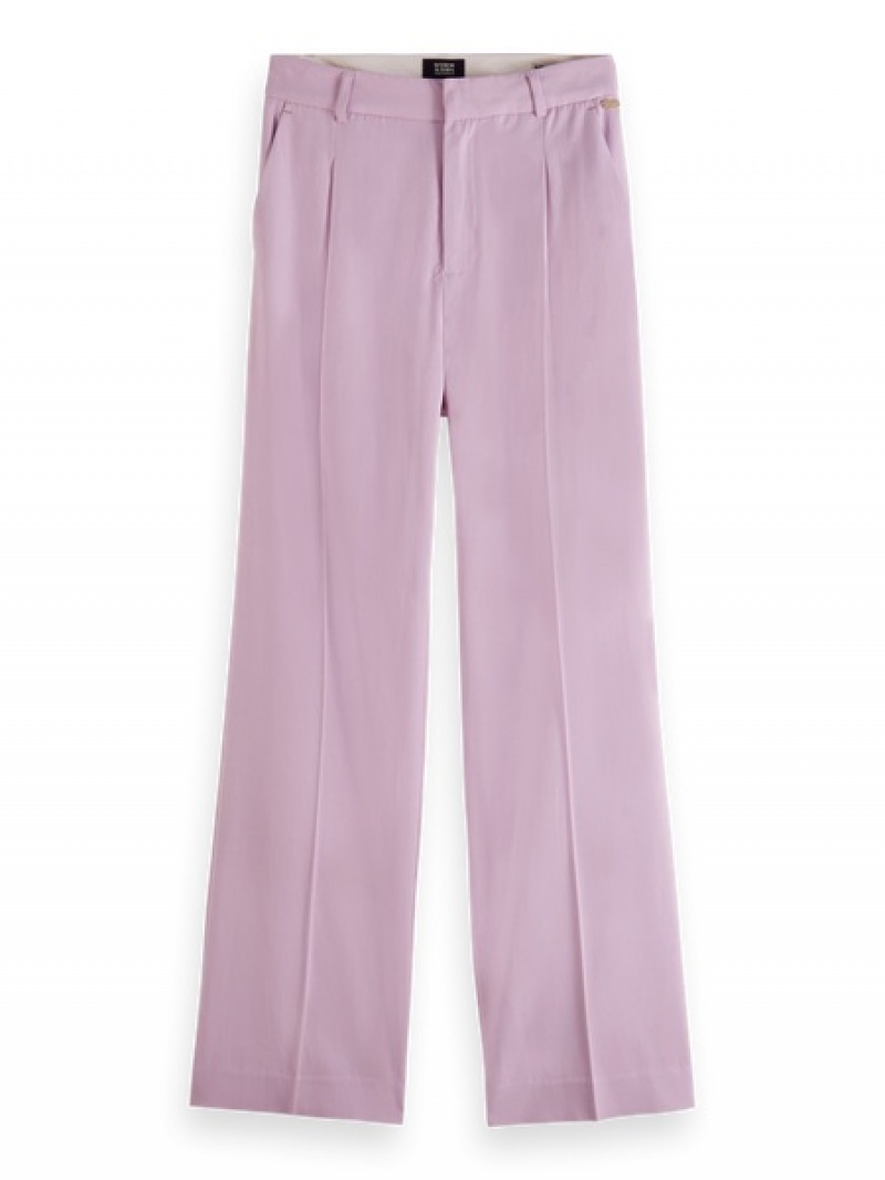 Scotch & Soda Low-rise Weite Leg Hosen Damen Lavendel | SN-SAS56839