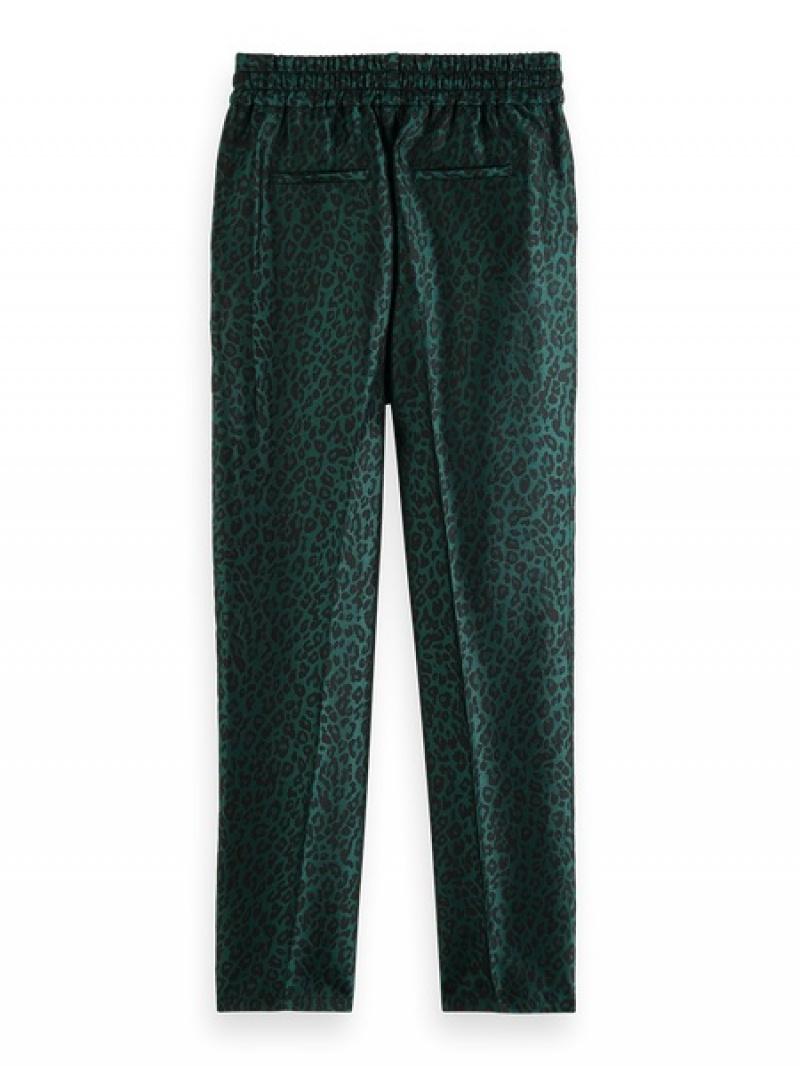 Scotch & Soda Maia Leopard Jacquard Jogginghose Damen Mehrfarbig | SN-SAS56853