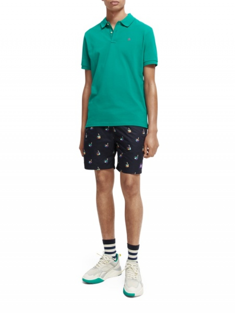 Scotch & Soda Mid-length Printed Swim Schwimmen Herren Mehrfarbig | SN-SAS56665