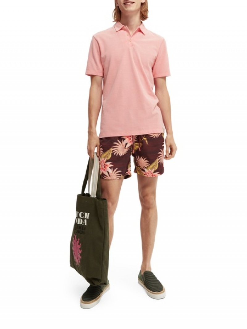 Scotch & Soda Mid-length Printed Swim Schwimmen Herren Mehrfarbig | SN-SAS56666
