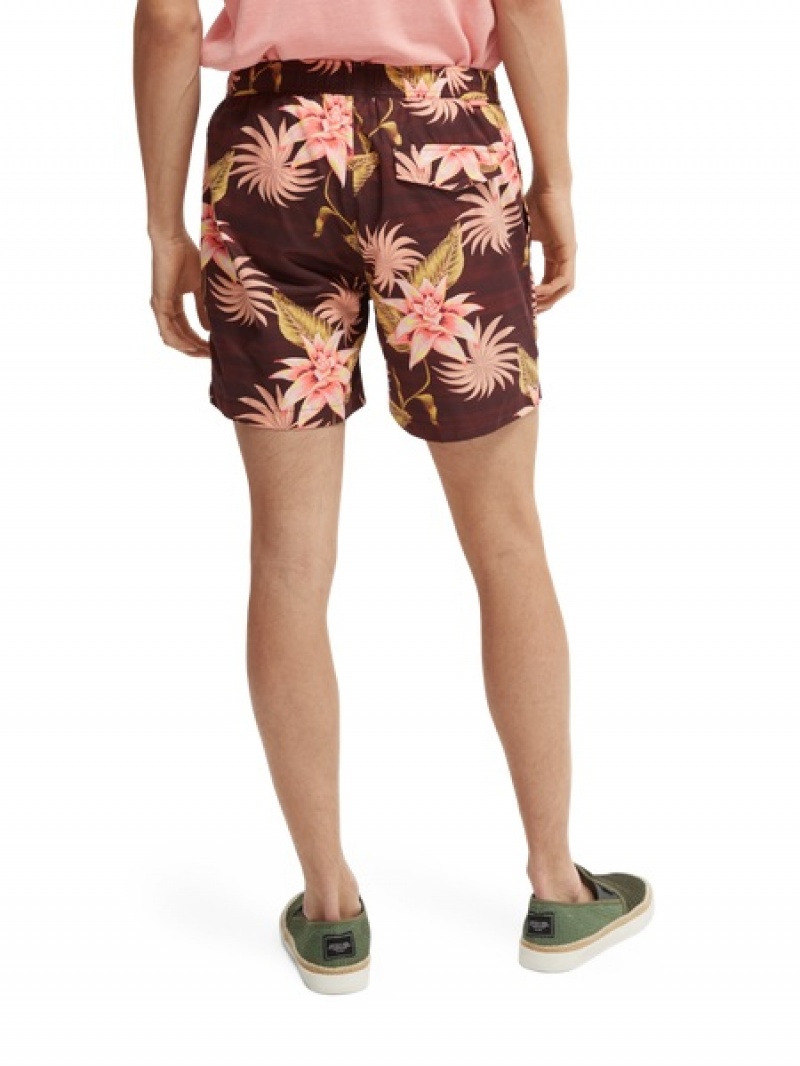 Scotch & Soda Mid-length Printed Swim Schwimmen Herren Mehrfarbig | SN-SAS56666
