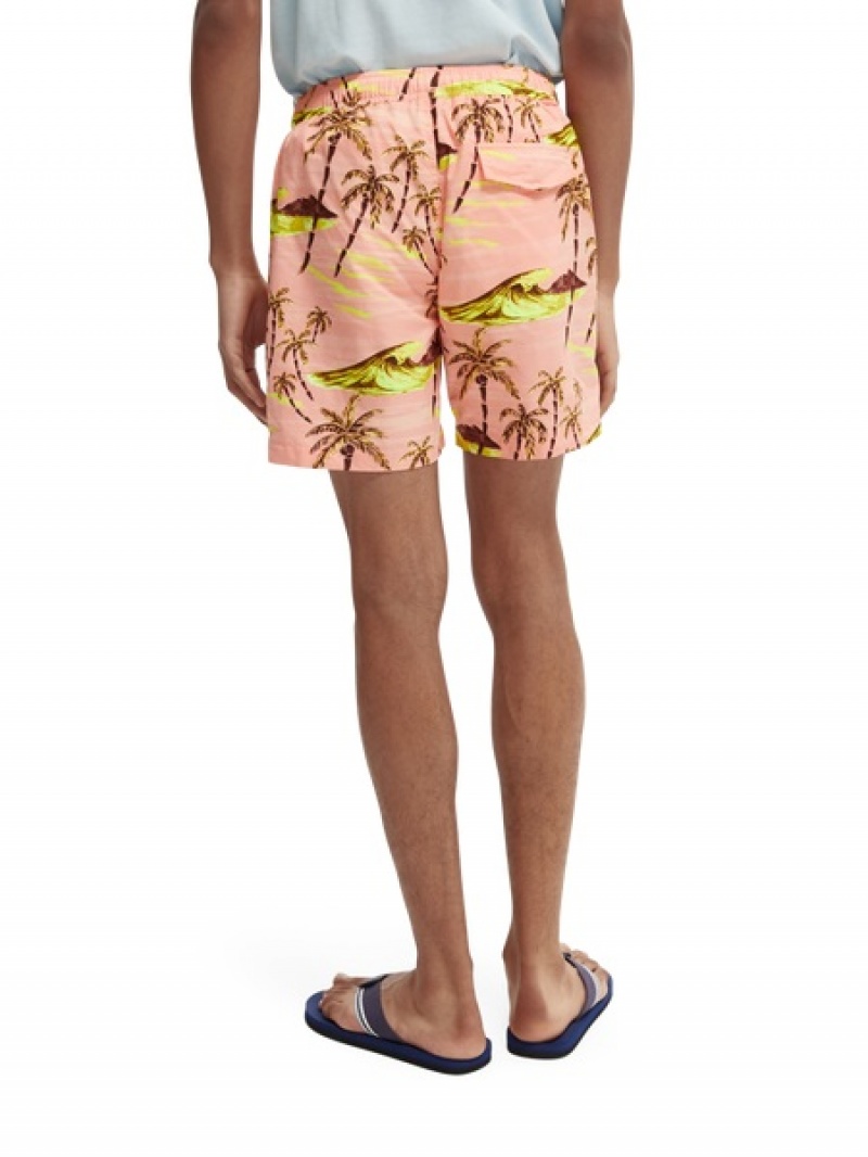 Scotch & Soda Mid-length Printed Swim Schwimmen Herren Mehrfarbig | SN-SAS56675