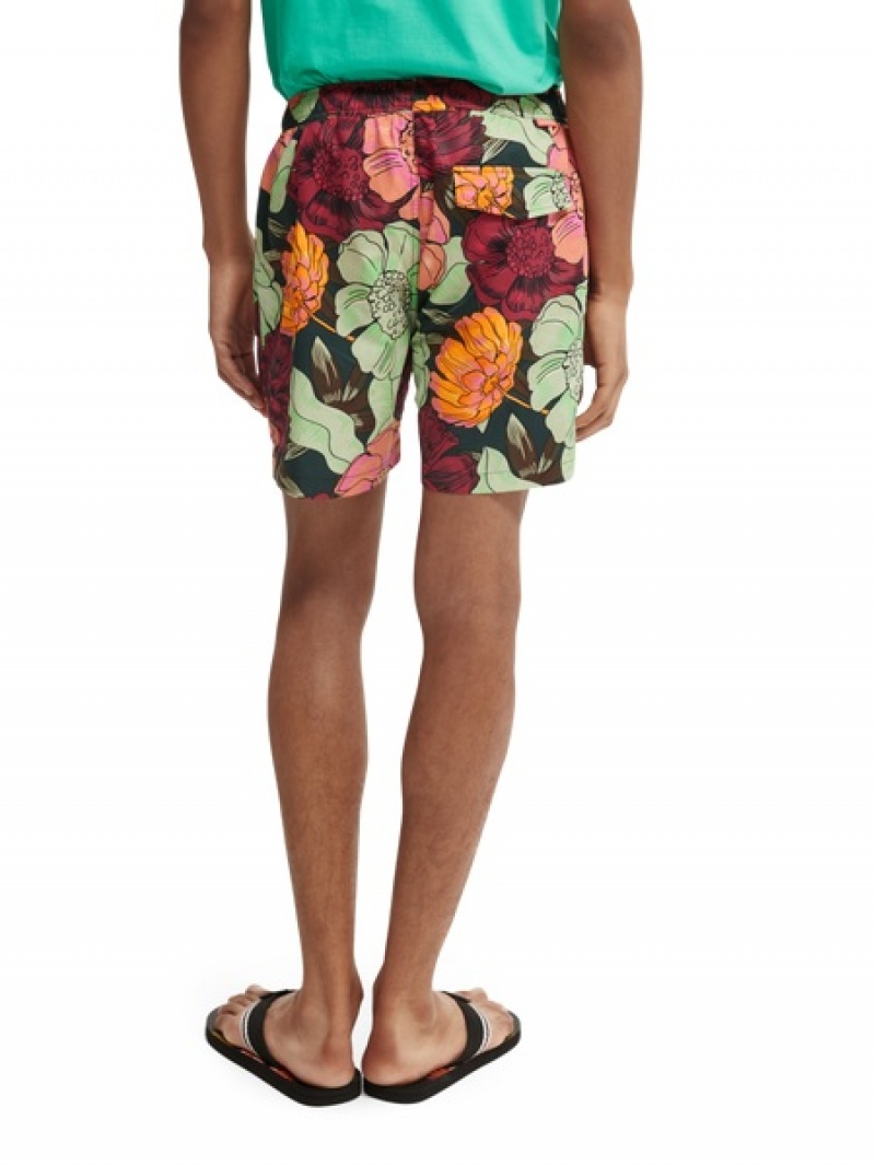 Scotch & Soda Mid-length Printed Swim Schwimmen Herren Mehrfarbig | SN-SAS56676