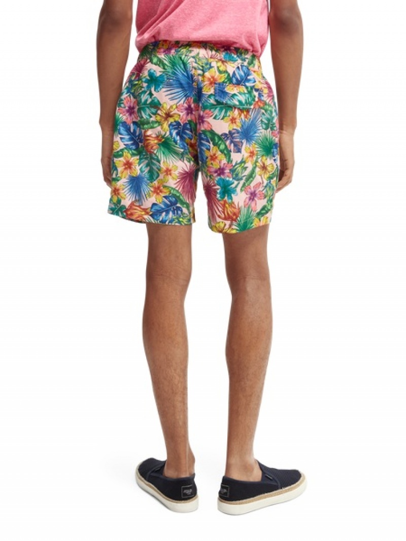 Scotch & Soda Mid-length Printed Swim Schwimmen Herren Mehrfarbig | SN-SAS56679