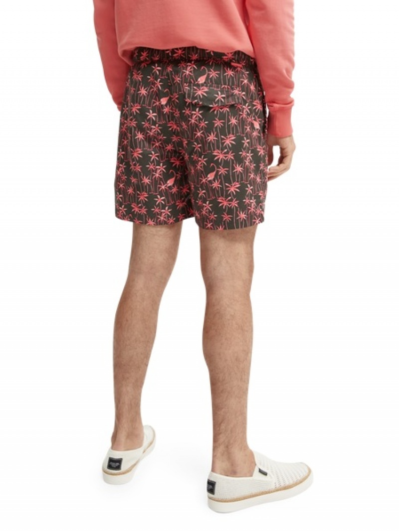 Scotch & Soda Mid-length Printed Swim Schwimmen Herren Mehrfarbig | SN-SAS56682
