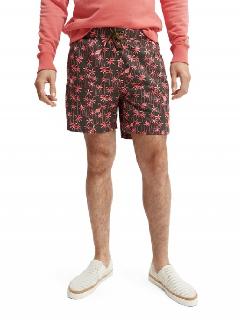 Scotch & Soda Mid-length Printed Swim Schwimmen Herren Mehrfarbig | SN-SAS56682