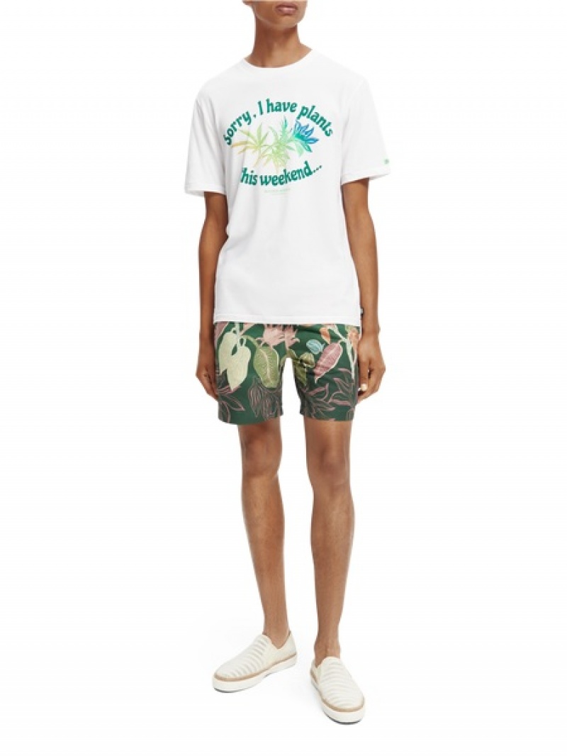 Scotch & Soda Mid-length Printed Swim Schwimmen Herren Mehrfarbig | SN-SAS56684