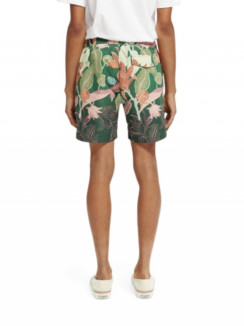 Scotch & Soda Mid-length Printed Swim Schwimmen Herren Mehrfarbig | SN-SAS56684