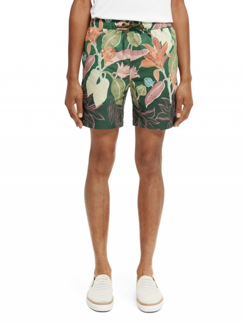 Scotch & Soda Mid-length Printed Swim Schwimmen Herren Mehrfarbig | SN-SAS56684
