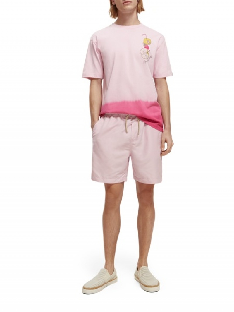 Scotch & Soda Mid-length Swim Schwimmen Herren Grau Rosa | SN-SAS56673