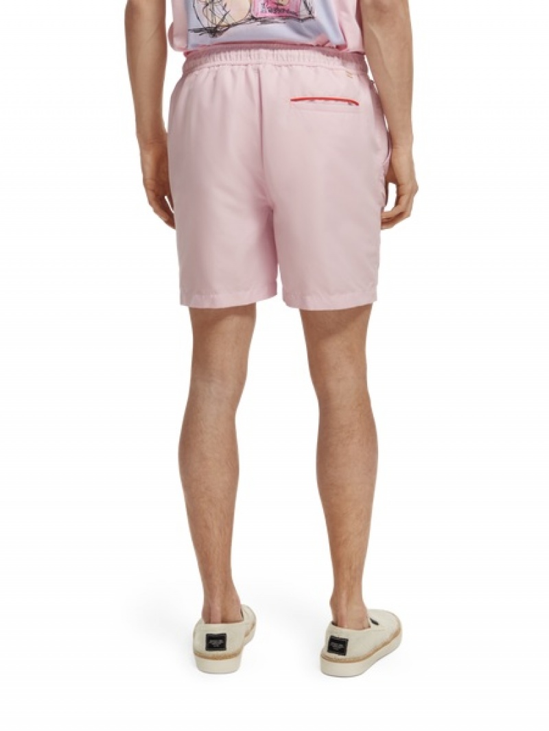 Scotch & Soda Mid-length Swim Schwimmen Herren Grau Rosa | SN-SAS56673