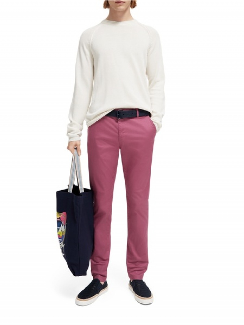 Scotch & Soda Mott Super-slim Fit Organic Baumwoll Hose Herren Bordeaux | SN-SAS56556